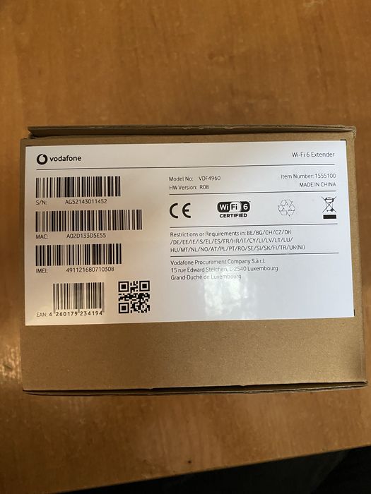 WiFi 6 Extender VDF4960 Підсилювач ВіФі Репітер