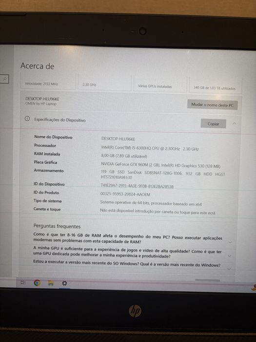 HP Omen -  ax004np