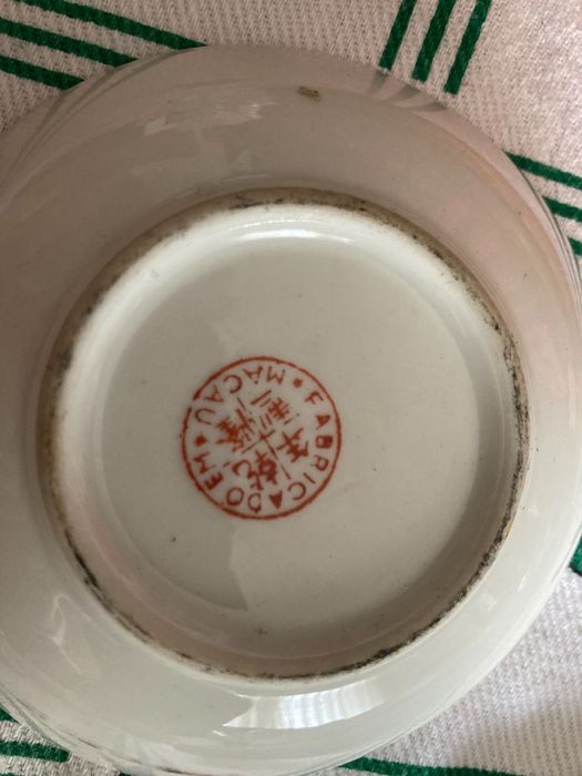 Chávenas de chá porcelana pintadas à mão vintage sec XVII