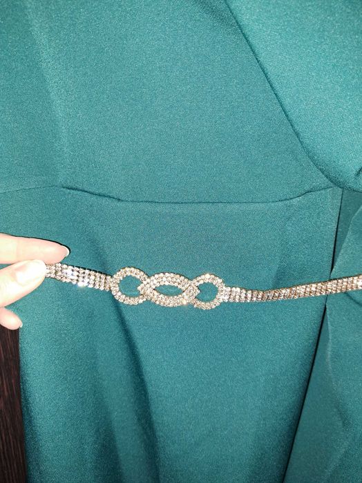 Suknia butelkowa zieleń rozm.42-44+gratis