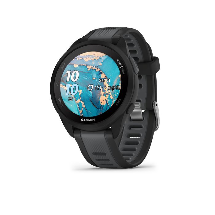 Relógio conectado gps de running garmin forerunner 165 preto/cinzento