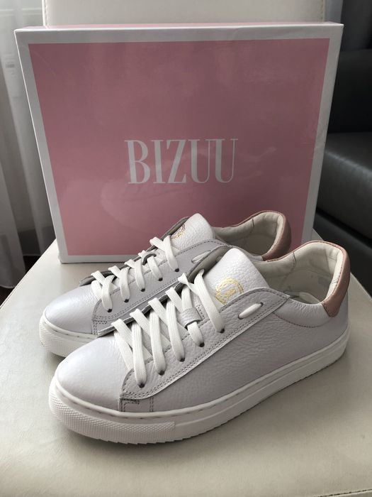 Skórzane sneakersy Bizuu VIVIAN białe rozm.37