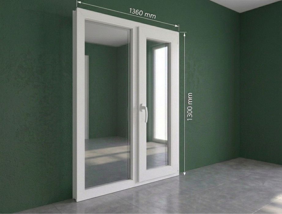 Металлопластиковое окно 1360×1300 WDS за 3 дня, пластиковые окна Киев