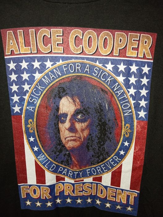 T-shirt bawełniany z nadrukiem Alice Cooper