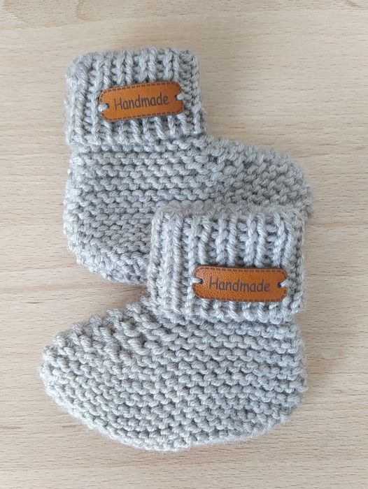 Buciki niechodki/skarpetki dla niemowlaka, 100% merino