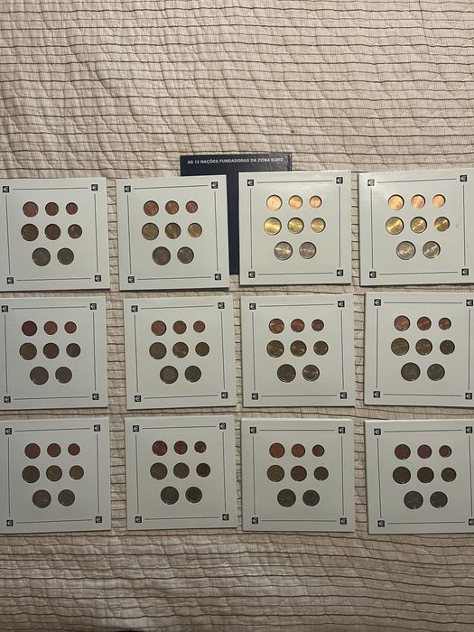 Coleção Completa – As 12 Nações Fundadoras da Zona Euro | 96 Moedas | Philae