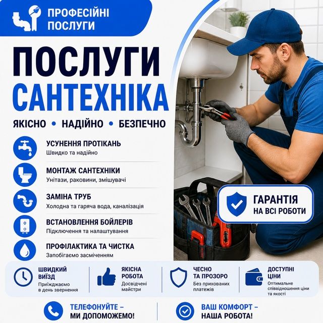 Услуги сантехника