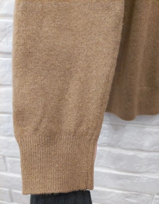 Sweter 100% kaszmir u-neck czekoladowy brąz chocolate brown