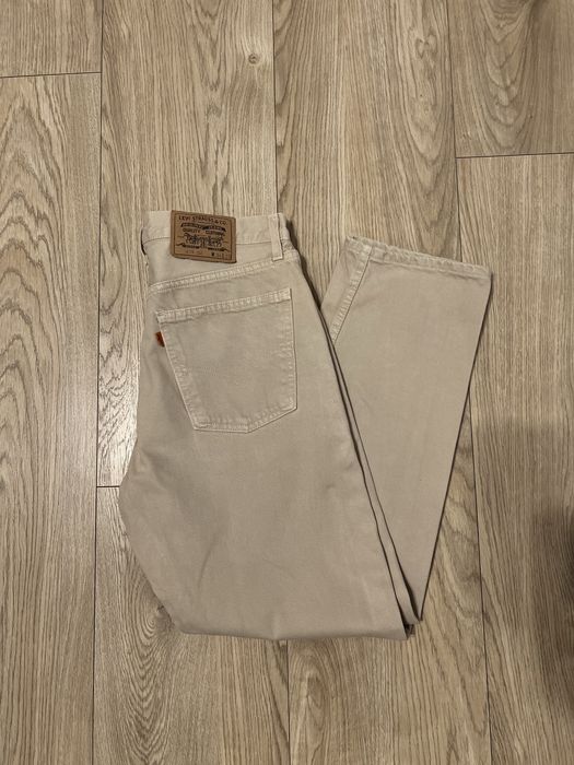 Vintage Męskie Spodnie Levi’s 615W34 L30 Beżowe / Piaskowe 100% Bawełna