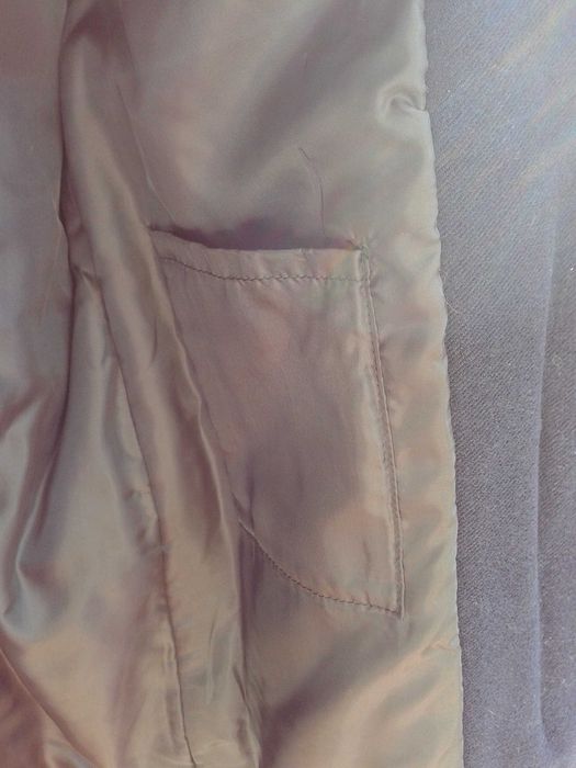 Płaszcz damski wełniany, jesień/zima, granatowy, rozmiar 38