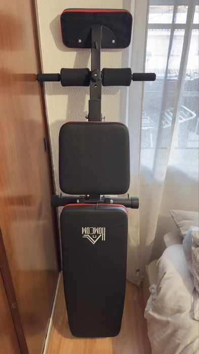 Banco Ginasio + Conjunto Halteres Musculação 20kg
