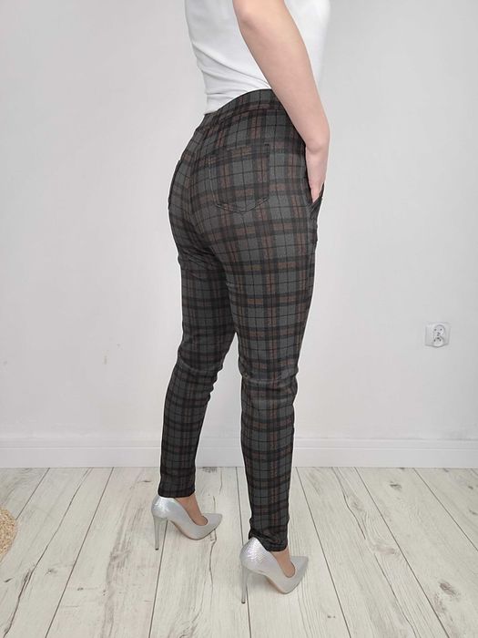 Spodnie rozm. S-6XL eleganckie w kratkę Tu kupujesz S/M