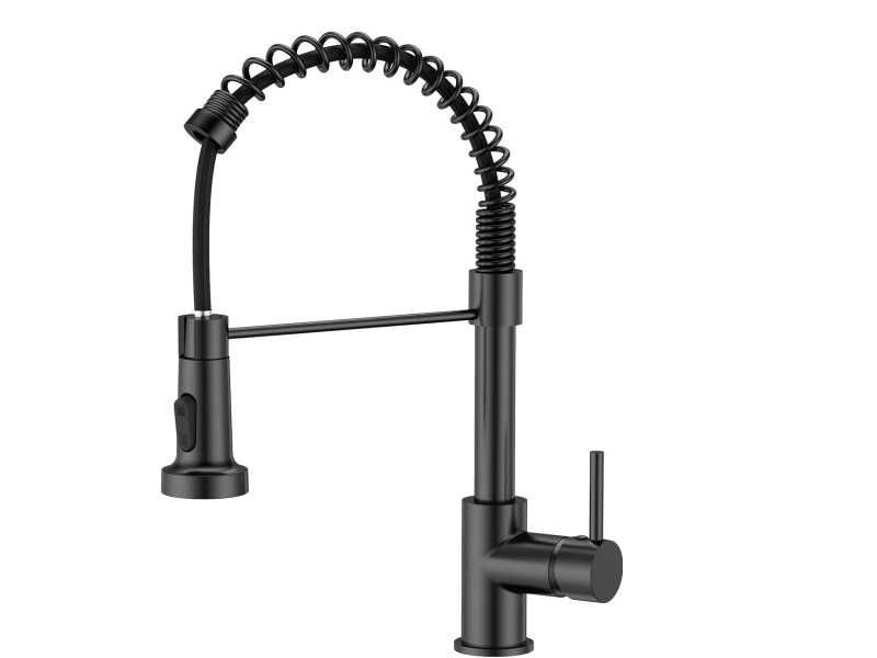 FORIOUS Bateria Kuchenna Czarna z Wyciąganą Wylewką, Obrót 360°