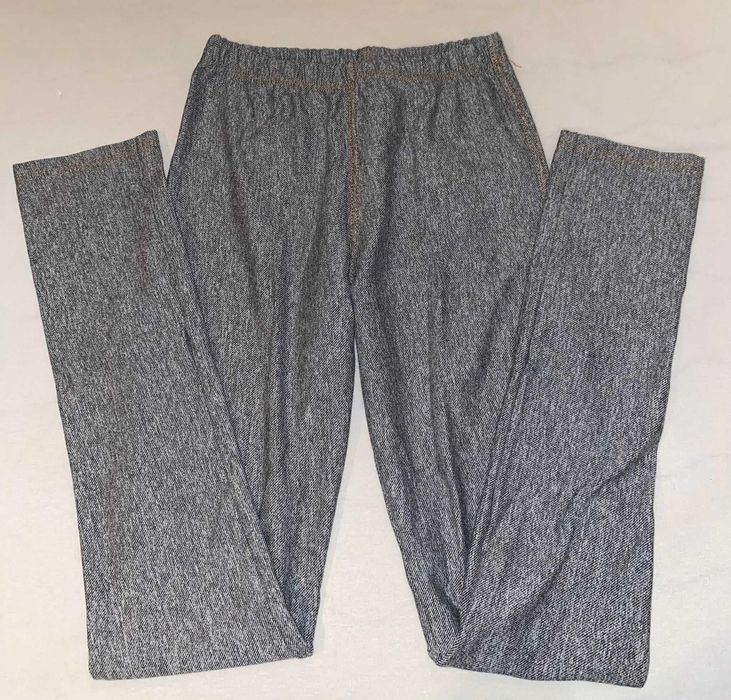 Klasyczne legginsy jeansowe melanż rozmiar 158