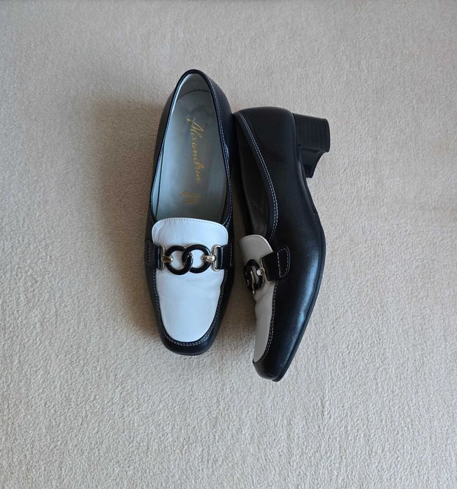 Eleganckie Skórzane Czółenka / Półbuty Alexandria|Made in Italy roz.37