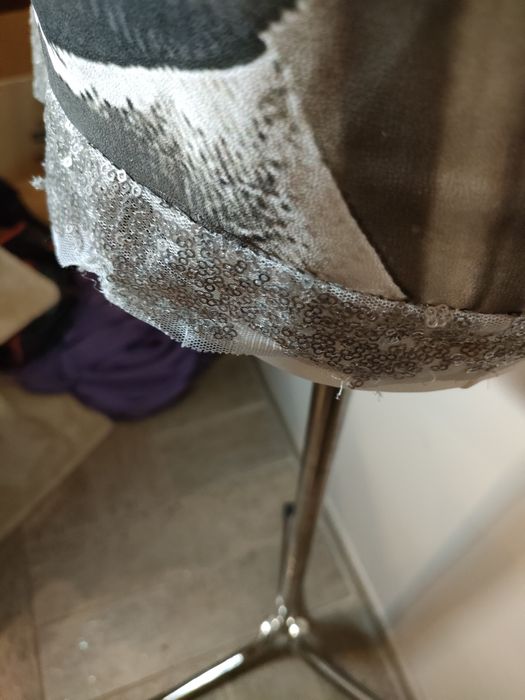 Bluzka xxl beżowa cekiny kimono