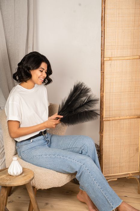 Штучна Пампасова трава, Пампас, Декор у вазу, пампасне пір‘я, пір‘їни