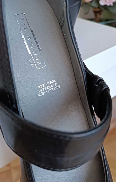Buty skórzane czółenka 5th Avenue Deichmann