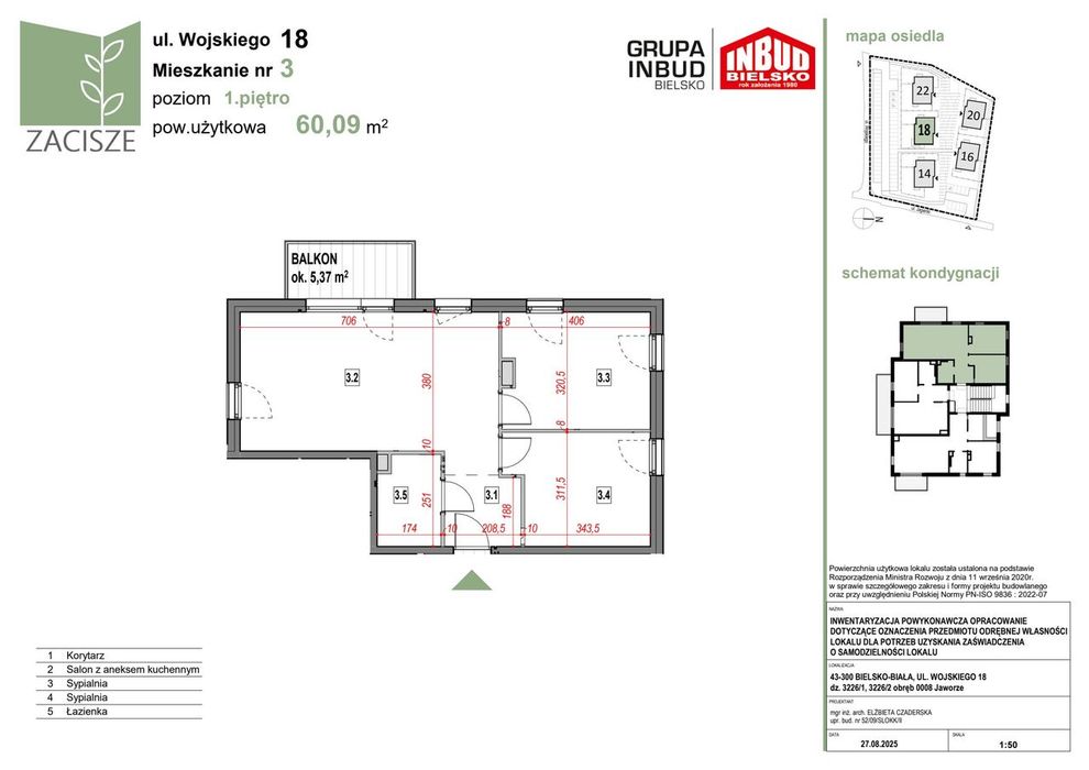 Apartamenty Zacisze | mieszkanie 3-pok. | B2.3