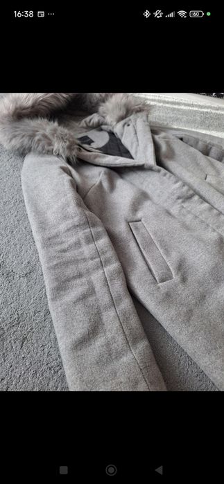 Płaszcz damski szary zimowy  xs