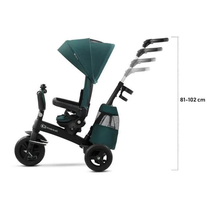 Дитячий триколісний велосипед Kinderkraft Easytwist з ручкою