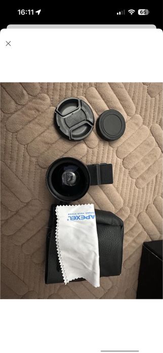 Apexel лінза для телефону 2 в 1 - 0,45 wm phone lens (ширококутна + макро)