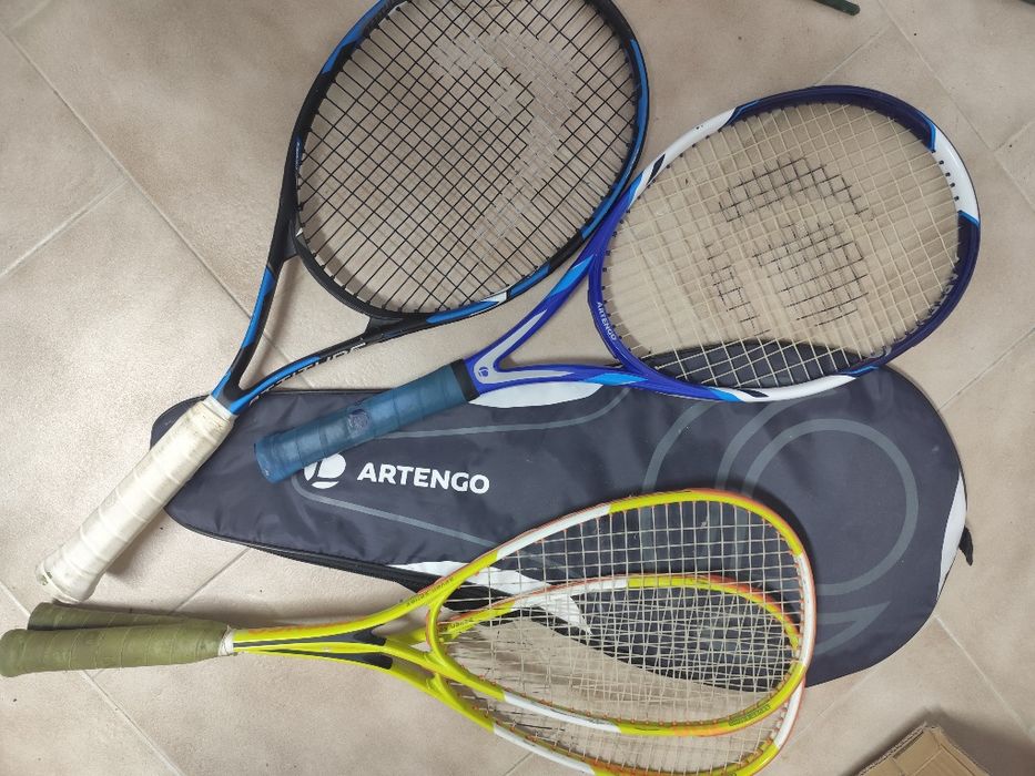 Raquetes de tenis e squash