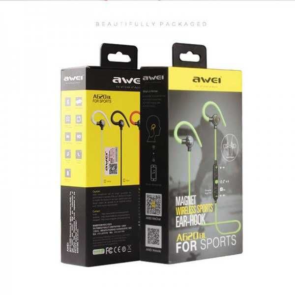 Наушники беспроводные Bluetooth Awei A620BL с магнитами