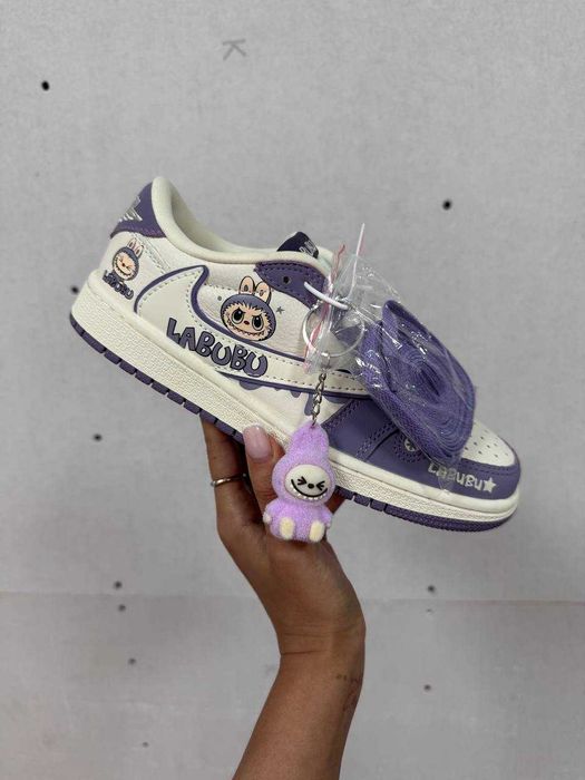 Кеди Nike Air Jordan x Travis Scott x Labubu Purple / кеди Найк Лабубу