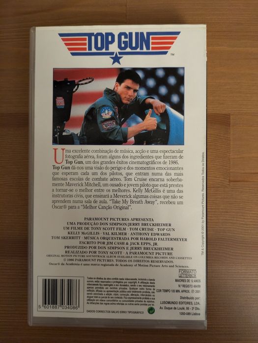 VHS " TOP GUN - Ases Indomáveis 1986 " (Opt. Estado)