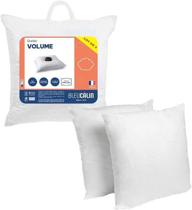 Bleu Calin 2 poduszki  60 x 60cm Certyfikat OEKO-TEX Standart 100