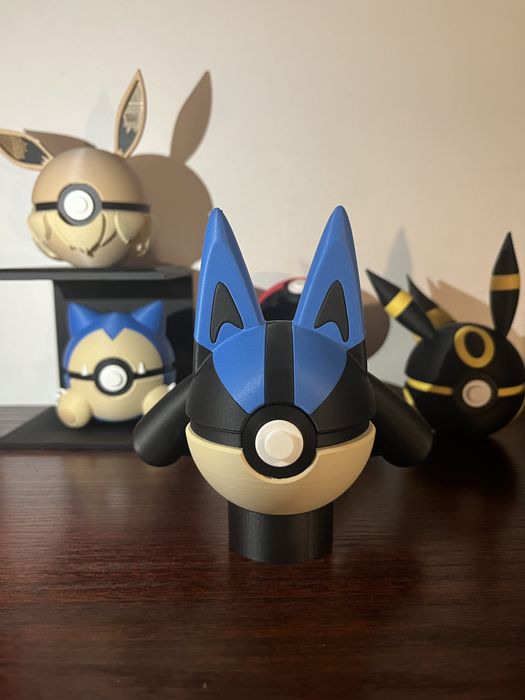 Lucario Pokeball Pokemon Druk 3D