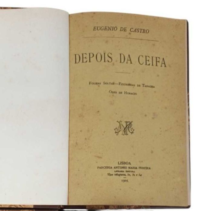 DEPOIS DA CEIFA (1901) – Primeira Edição | Eugénio de Castro. Hardcover.