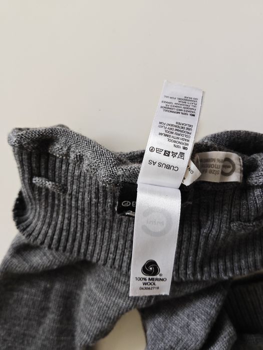 Cubus 68 szare wełniane spodnie dzianinowe 100% merino wool