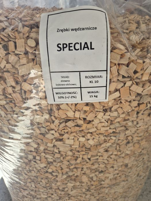 Zrębki wędzarnicze bukowo-olchowe 15kg za 70zl