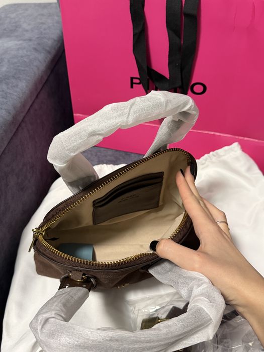 Сумка Pinko коричнева тредова замшева сумка пінко сумочка — zdjęcie 4