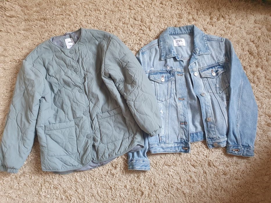 Куртка Zara 140 джинсовая для девочки джинсы 9 - 10 лет бомбер