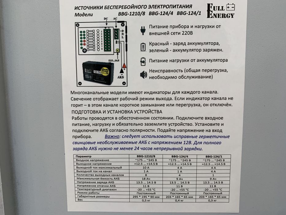 ХИТ ИБП 12В 10А 18 20Ач АКБ Бесперебойник для роутера видеонаблюдения