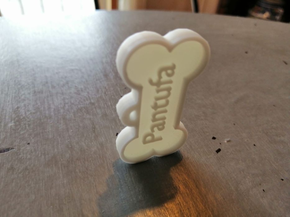 Placa de identificação animal