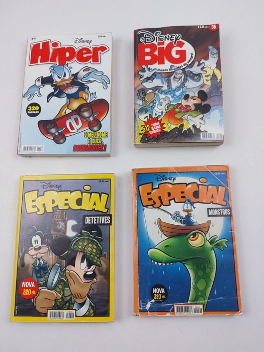 4 livros de banda de desenhada da Disney