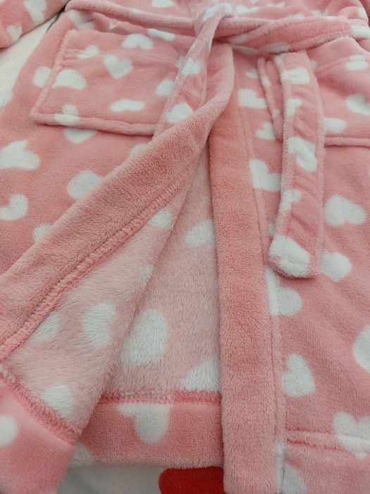 Różowy szlafrok h&m 122-128