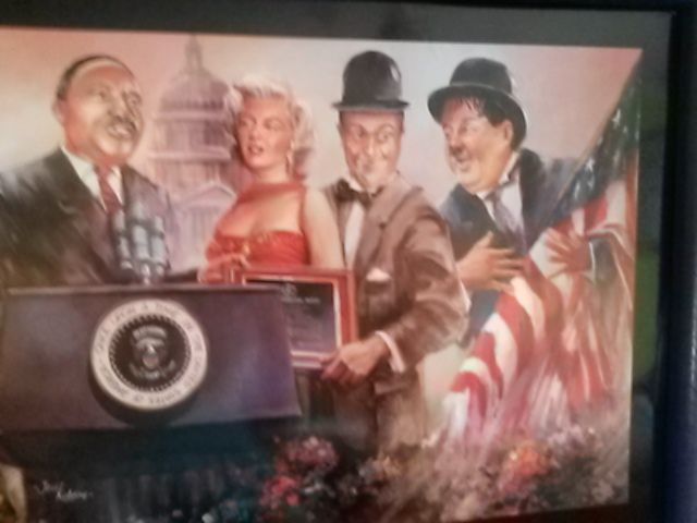 Marilyn Monroe, Martin Luter king ,flip i flap. -foto w ramìe .