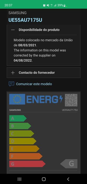 Samsung tv semi-nova