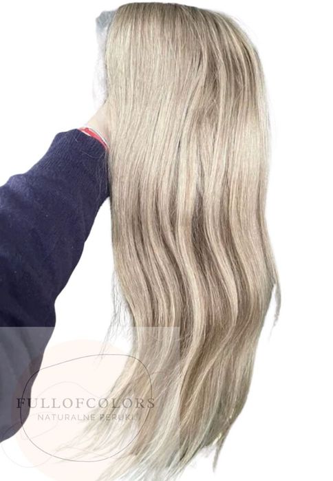 Bardzo dluga peruka blond wlosy naturalne prosta 100% ludzkie