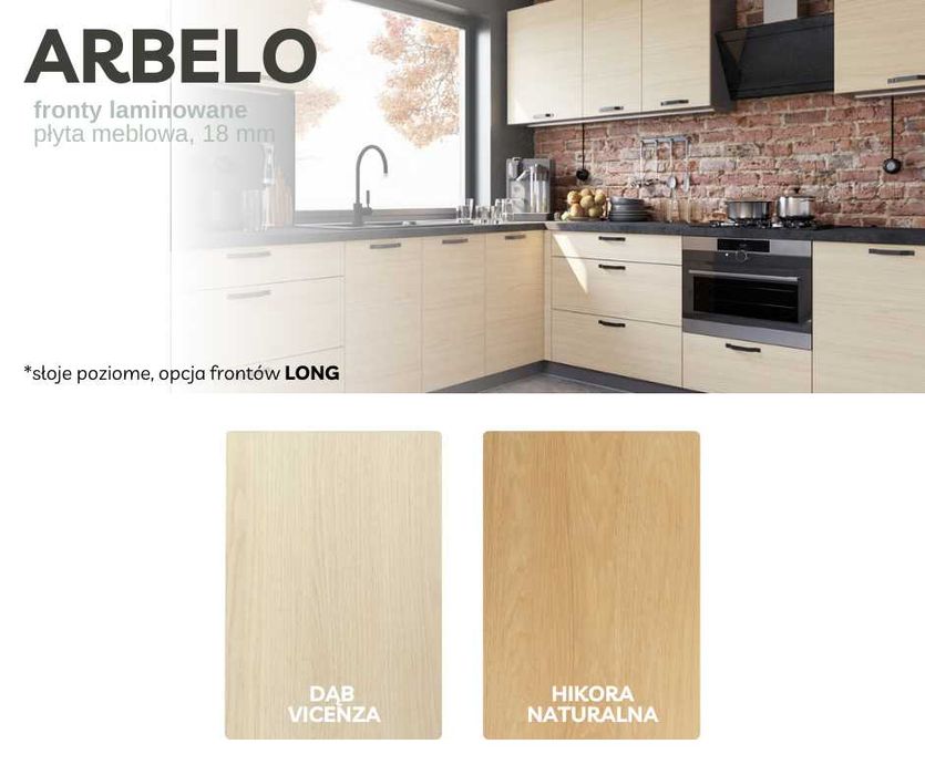 PG Kuchnia ARBELO meble, szafki kuchenne mat TRANSPORT wycena