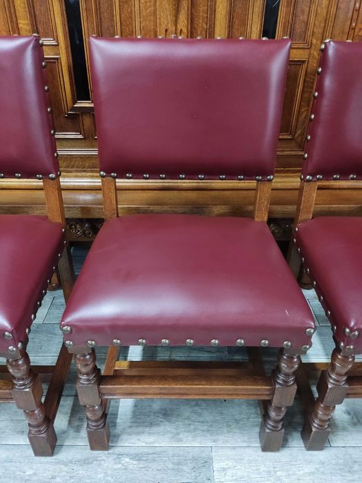 ... 6 Stylowych Tapicerowanych Krzeseł / Flamandzkie ...