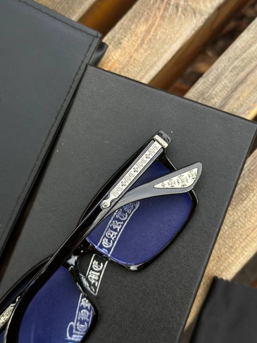 Окуляри Chrome Hearts чорні чоловічі прозорі очки Хром Хартс мужские