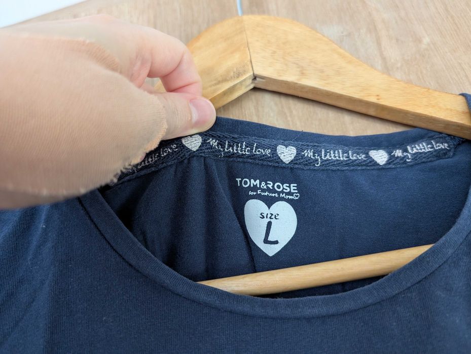 Ciążowy tshirt koszulka granat