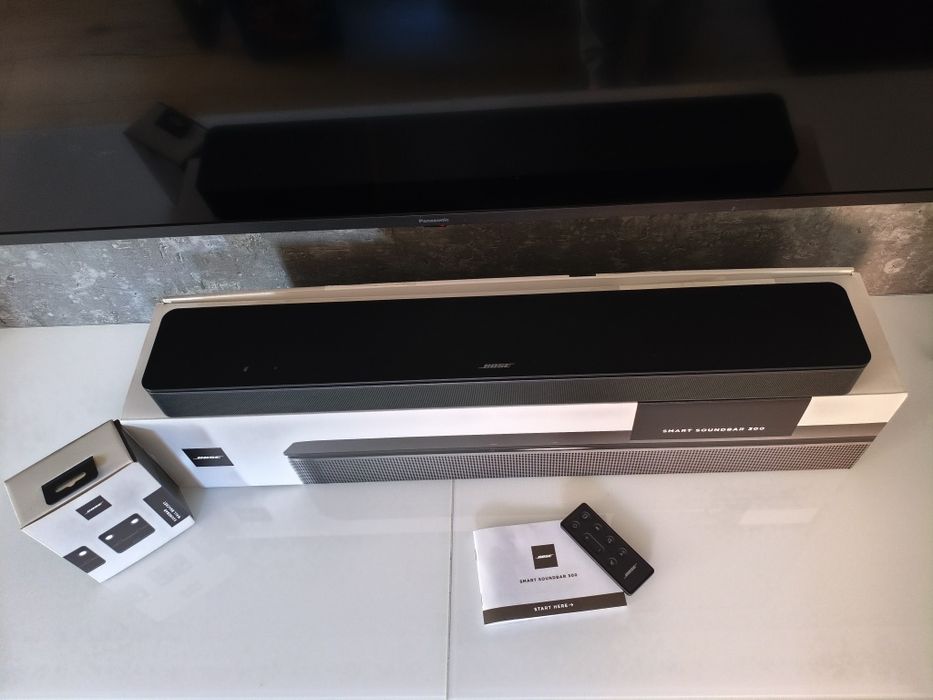 Topowy dźwięk kina od Bose Smartbar + Subwoofer + wieszak - nowy.