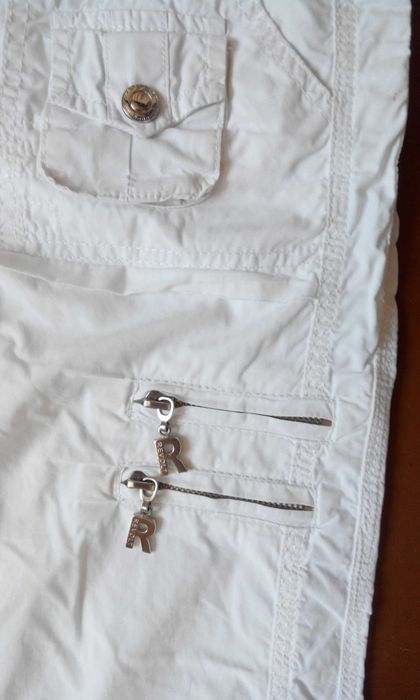 Удобные фирменные брюки, карги, штаны, х/б, белые.